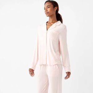 Cozy Earth Bamboo Stretch-Knit Classic Long Sleeve Pajama‎ Top Blossom XL Nwt